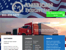 Tablet Screenshot of americanfreightinc.com